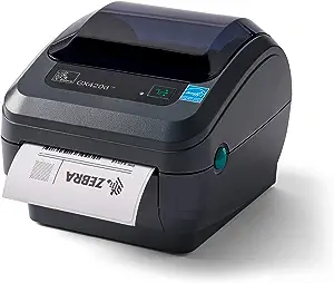 Zebra - GX420d (2inch) Direct Thermal Desktop Printer for Labels, Receipts, Barcodes, Tags, and Wrist Bands - Print Width of 4 in - USB, Serial, and Parallel Port Connectivity