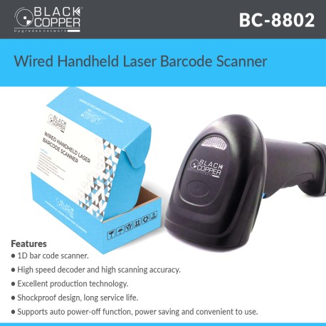 Black Copper BC-8802 Barcode Scanner